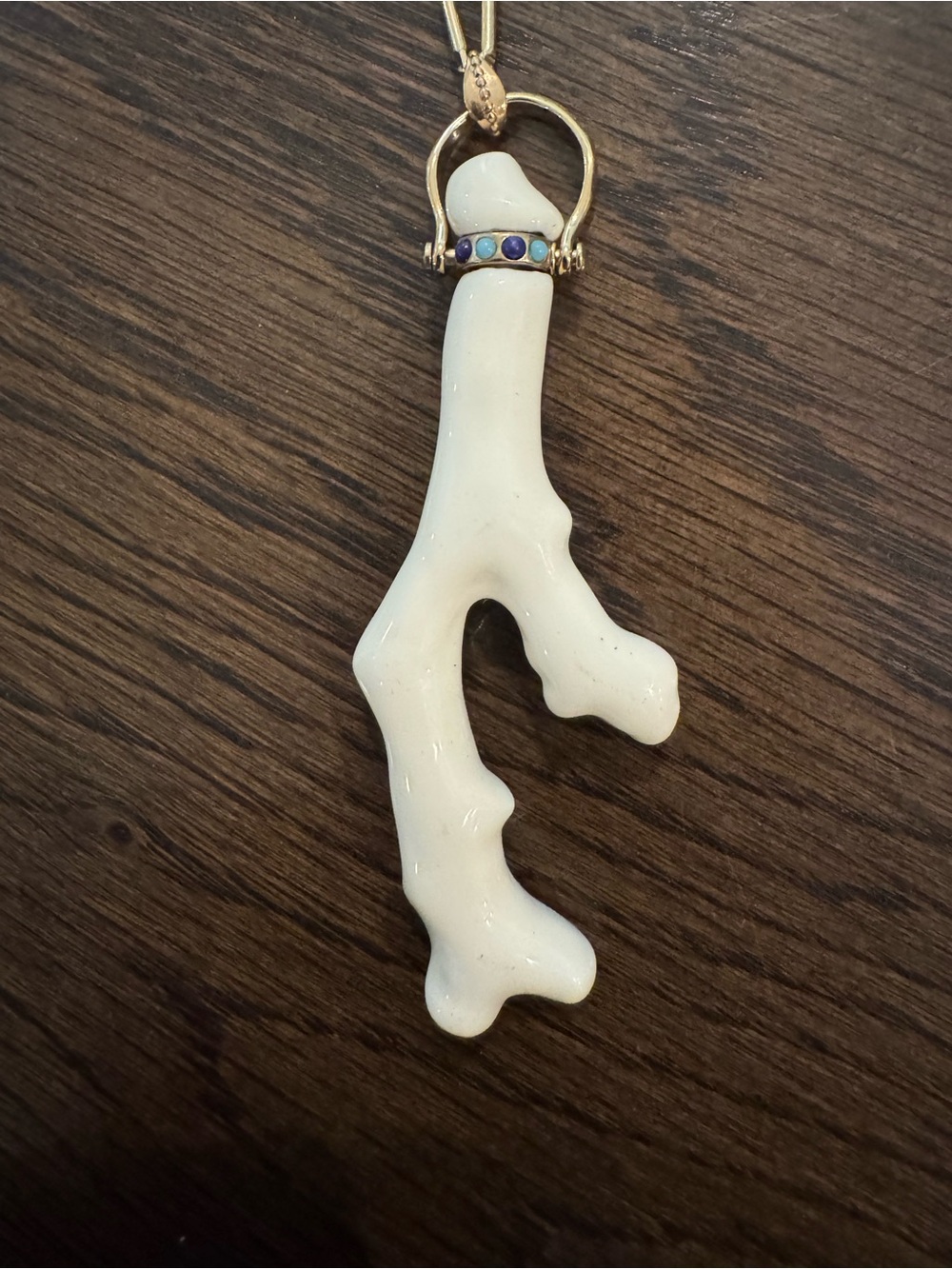 Stella & Dot Cameron Enameled White Coral Branch Long Necklace Adjustable - Picture 8 of 8